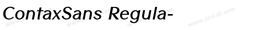 ContaxSans Regula字体转换